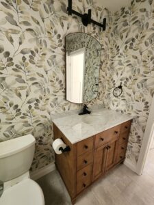 Two bathroom renovations in Winfield home