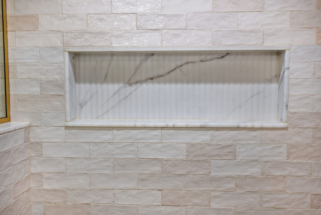 Large, custom shower niches for your bathroom remodel